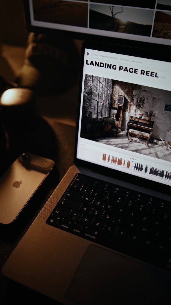 Posthive review on a laptop, with the cut and waveform on screen